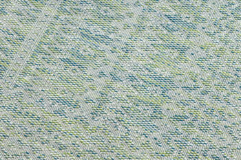 Dywany Łuszczów, Kusový koberec Sion Sisal Aztec 22184 green/blue/ecru – na von aj na doma, 200x290, zelená, chodba / predsieň