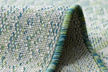 Dywany Łuszczów, Kusový koberec Sion Sisal Aztec 22184 green/blue/ecru – na von aj na doma, 200x290, zelená, chodba / predsieň