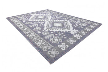 Dywany Łuszczów, Kusový koberec Sion Sisal Aztec 3007 blue/pink/ecru – na von aj na doma, 180x270, modrá, chodba / predsieň