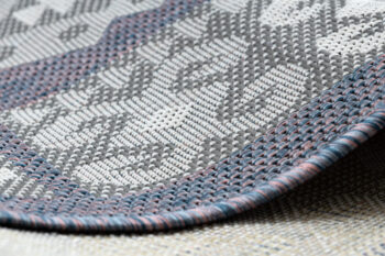 Dywany Łuszczów, Kusový koberec Sion Sisal Aztec 3007 blue/pink/ecru – na von aj na doma, 180x270, modrá, chodba / predsieň