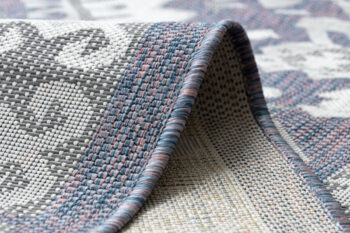 Dywany Łuszczów, Kusový koberec Sion Sisal Aztec 3007 blue/pink/ecru – na von aj na doma, 180x270, modrá, chodba / predsieň