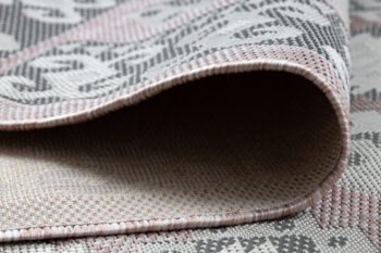 Dywany Łuszczów, Kusový koberec Sion Sisal Aztec 3007 pink/ecru – na von aj na doma, 160x220, ružová, chodba / predsieň
