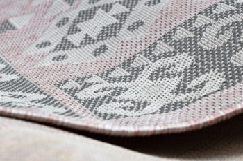 Dywany Łuszczów, Kusový koberec Sion Sisal Aztec 3007 pink/ecru – na von aj na doma, 180x270, ružová, chodba / predsieň