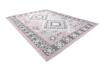 Dywany Łuszczów, Kusový koberec Sion Sisal Aztec 3007 pink/ecru – na von aj na doma, 180x270, ružová, chodba / predsieň