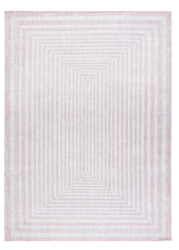 Dywany Łuszczów, Kusový koberec Sion Sisal Labirinth 22376 pink/ecru – na von aj na doma, 200x290, ružová, chodba / predsieň