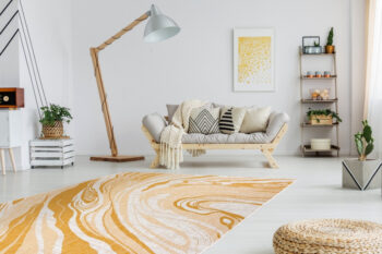 Dywany Łuszczów, Kusový koberec Sion Sisal Marble 22169 ecru/yellow – na von aj na doma, 80x150, žltá, chodba / predsieň