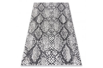 Dywany Łuszczów, Kusový koberec Sion Sisal Snake`s skin 22162 ecru/black – na von aj na doma, 200x290, šedá, chodba / predsieň
