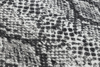 Dywany Łuszczów, Kusový koberec Sion Sisal Snake`s skin 22162 ecru/black – na von aj na doma, 200x290, šedá, chodba / predsieň