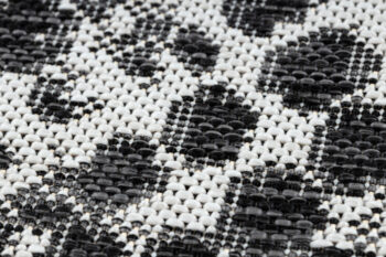 Dywany Łuszczów, Kusový koberec Sion Sisal Snake`s skin 22162 ecru/black – na von aj na doma, 200x290, šedá, chodba / predsieň