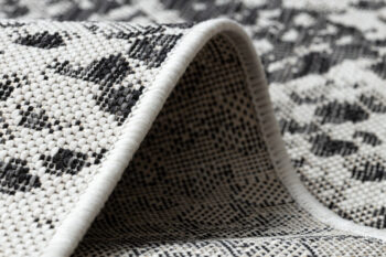 Dywany Łuszczów, Kusový koberec Sion Sisal Snake`s skin 22162 ecru/black – na von aj na doma, 200x290, šedá, chodba / predsieň