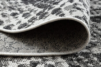 Dywany Łuszczów, Kusový koberec Sion Sisal Snake`s skin 22162 ecru/black – na von aj na doma, 200x290, šedá, chodba / predsieň