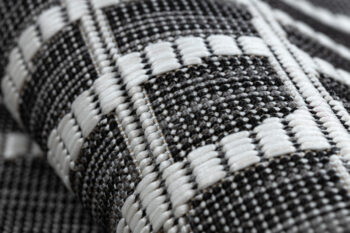 Dywany Łuszczów, Kusový koberec Sion Sisal Trellis 22144 black/ecru – na von aj na doma, 160x220, šedá, chodba / predsieň