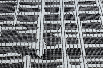 Dywany Łuszczów, Kusový koberec Sion Sisal Trellis 22144 black/ecru – na von aj na doma, 80x150, šedá, chodba / predsieň