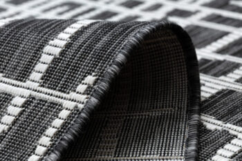 Dywany Łuszczów, Kusový koberec Sion Sisal Trellis 22144 black/ecru – na von aj na doma, 80x150, šedá, chodba / predsieň