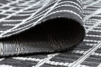 Dywany Łuszczów, Kusový koberec Sion Sisal Trellis 22144 black/ecru – na von aj na doma, 80x150, šedá, chodba / predsieň