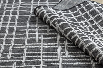 Dywany Łuszczów, Kusový koberec Sion Sisal Trellis 22144 black/ecru – na von aj na doma, 80x150, šedá, chodba / predsieň