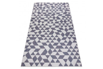 Dywany Łuszczów, Kusový koberec Sion Sisal Triangles 22373 ecru/blue-pink – na von aj na doma, 160x220, viacfarebná, chodba / predsieň