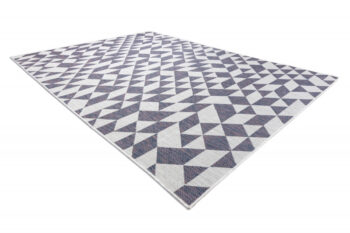 Dywany Łuszczów, Kusový koberec Sion Sisal Triangles 22373 ecru/blue-pink – na von aj na doma, 160x220, viacfarebná, chodba / predsieň