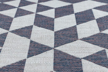 Dywany Łuszczów, Kusový koberec Sion Sisal Triangles 22373 ecru/blue-pink – na von aj na doma, 160x220, viacfarebná, chodba / predsieň