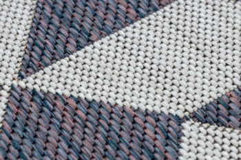 Dywany Łuszczów, Kusový koberec Sion Sisal Triangles 22373 ecru/blue-pink – na von aj na doma, 160x220, viacfarebná, chodba / predsieň