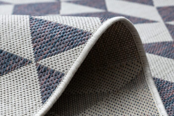 Dywany Łuszczów, Kusový koberec Sion Sisal Triangles 22373 ecru/blue-pink – na von aj na doma, 160x220, viacfarebná, chodba / predsieň