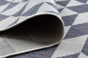 Dywany Łuszczów, Kusový koberec Sion Sisal Triangles 22373 ecru/blue-pink – na von aj na doma, 160x220, viacfarebná, chodba / predsieň