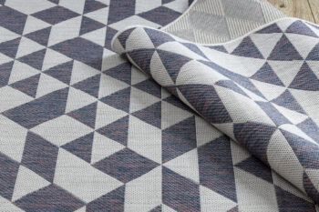 Dywany Łuszczów, Kusový koberec Sion Sisal Triangles 22373 ecru/blue-pink – na von aj na doma, 160x220, viacfarebná, chodba / predsieň