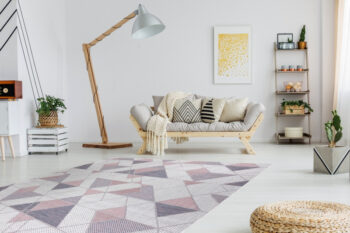 Dywany Łuszczów, Kusový koberec Sion Sisal Triangles B3006A ecru/pink – na von aj na doma, 200x290, ružová, chodba / predsieň