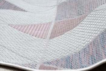 Dywany Łuszczów, Kusový koberec Sion Sisal Triangles B3006A ecru/pink – na von aj na doma, 200x290, ružová, chodba / predsieň