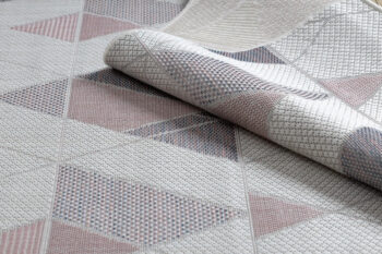 Dywany Łuszczów, Kusový koberec Sion Sisal Triangles B3006A ecru/pink – na von aj na doma, 200x290, ružová, chodba / predsieň