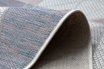 Dywany Łuszczów, Kusový koberec Sion Sisal Triangles B3006A ecru/pink – na von aj na doma, 80x150, ružová, chodba / predsieň