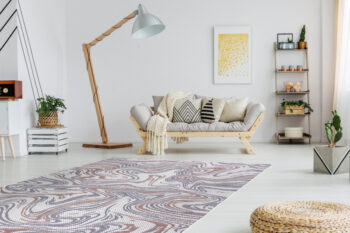 Dywany Łuszczów, Kusový koberec Sion Sisal Waves 2836 ecru/blue/pink – na von aj na doma, 180x270, viacfarebná, chodba / predsieň