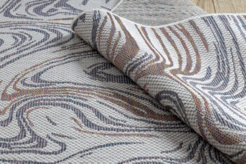 Dywany Łuszczów, Kusový koberec Sion Sisal Waves 2836 ecru/blue/pink – na von aj na doma, 180x270, viacfarebná, chodba / predsieň