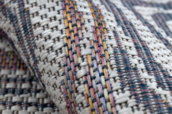 Dywany Łuszczów, Kusový koberec Sion Sisal Waves 2836 ecru/blue/pink – na von aj na doma, 180x270, viacfarebná, chodba / predsieň