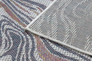 Dywany Łuszczów, Kusový koberec Sion Sisal Waves 2836 ecru/blue/pink – na von aj na doma, 180x270, viacfarebná, chodba / predsieň