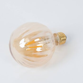 E27 3,8W LED G95 2 700K 340 lm ryhy jantárová 2 ks