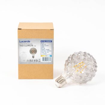 E27 3,8W LED žiarovka G95, 1800K, štruktúra, dymová