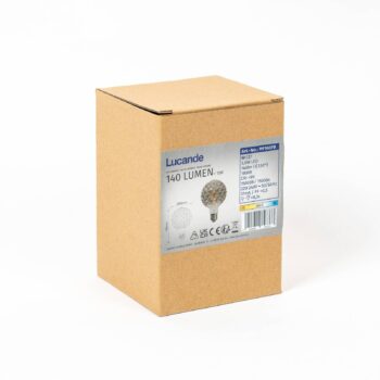 E27 3,8W LED žiarovka G95, 1800K, štruktúra, dymová