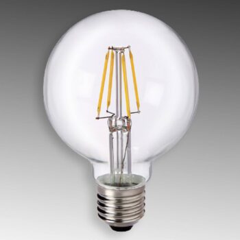 E27 6W 827 LED Globe G80, číra