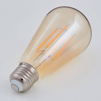 E27 LED rustikálna lampa 6W 500lm jantárová 1 800K sada 3