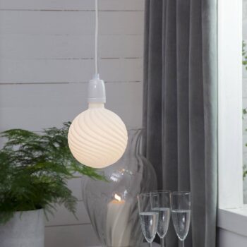 E27 objímka Glaze s káblom, biela