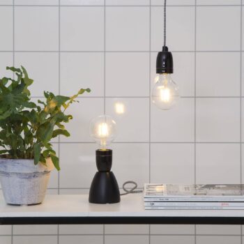 E27 objímka Glaze s káblom, sivá