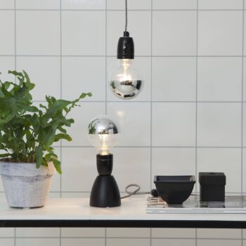 E27 objímka Glaze s káblom, sivá