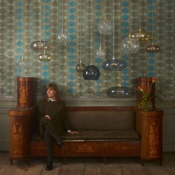 EBB & FLOW Horizon závesná lampa ružovo-hnedá Ø 36