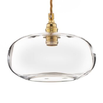 EBB & FLOW Horizon závesná lampa sklo číra Ø 21 cm