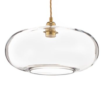 EBB & FLOW Horizon závesná lampa sklo číra Ø 36 cm