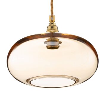 EBB & FLOW Horizon závesná lampa zlatá/dymová Ø 21