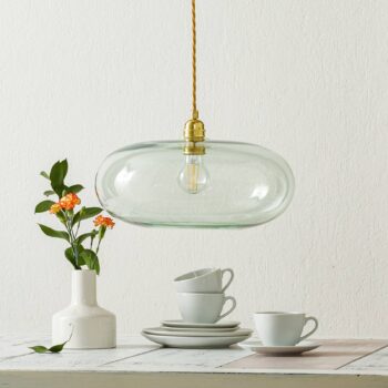 EBB & FLOW Horizon závesná lampa zlatá/dymová Ø 36