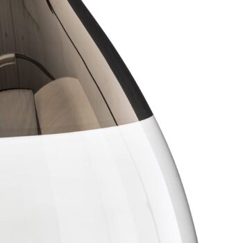 EBB & FLOW Lute závesná lampa platina, sklo sivá