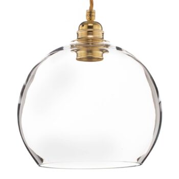 EBB & FLOW Rowan závesná lampa číre sklo zlato Ø22